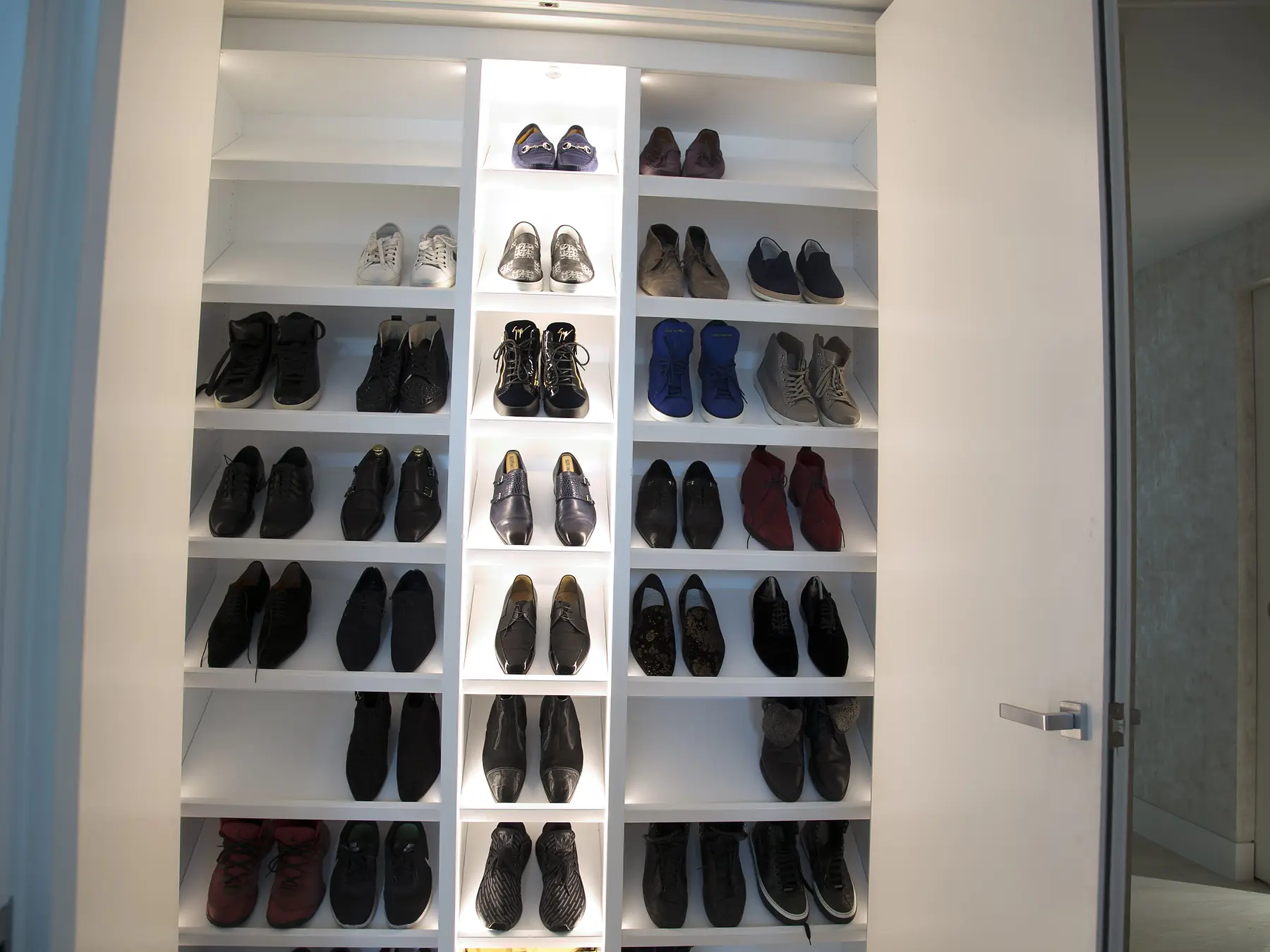 Soho bespoke shoe-storage cabinet overall view